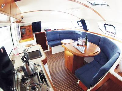 Salon of Rapido, a Nautitech Rochefort Nautitech 40 catamaran at Split, Croatia