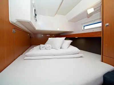 Cabin on MH 52, a Bavaria Cruiser 46 sailboat at Murter, Croatia