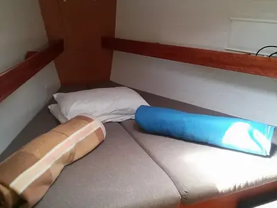 Cabin on Daidalos, a Bavaria 40 Cruiser sailboat at Municipal Unit of Ellomenos, Greece