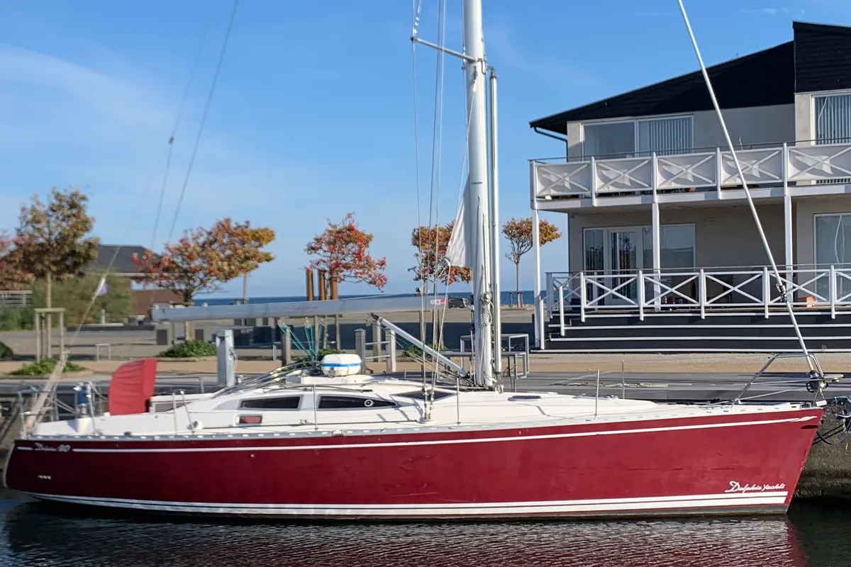 Exterior view of Lady in Red, a Delphia Yachts Delphia 40 sailboat at Altefähr, Germany