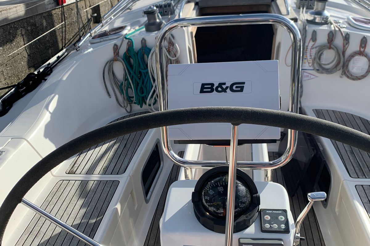 Cockpit of Lady in Red, a Delphia Yachts Delphia 40 sailboat at Altefähr, Germany