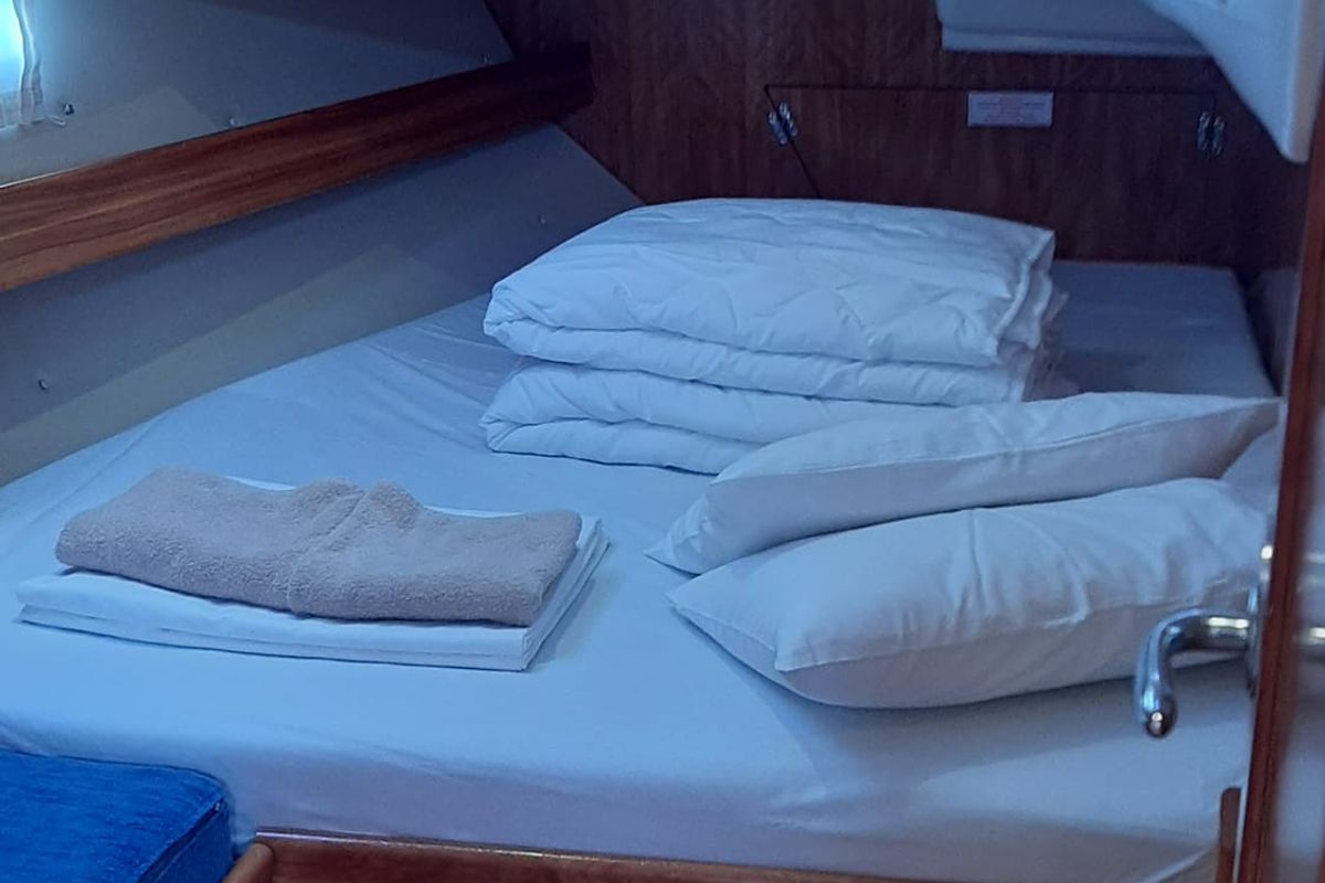 Cabin on Barolo I, a Bavaria 50 sailboat at Grad Trogir, Croatia