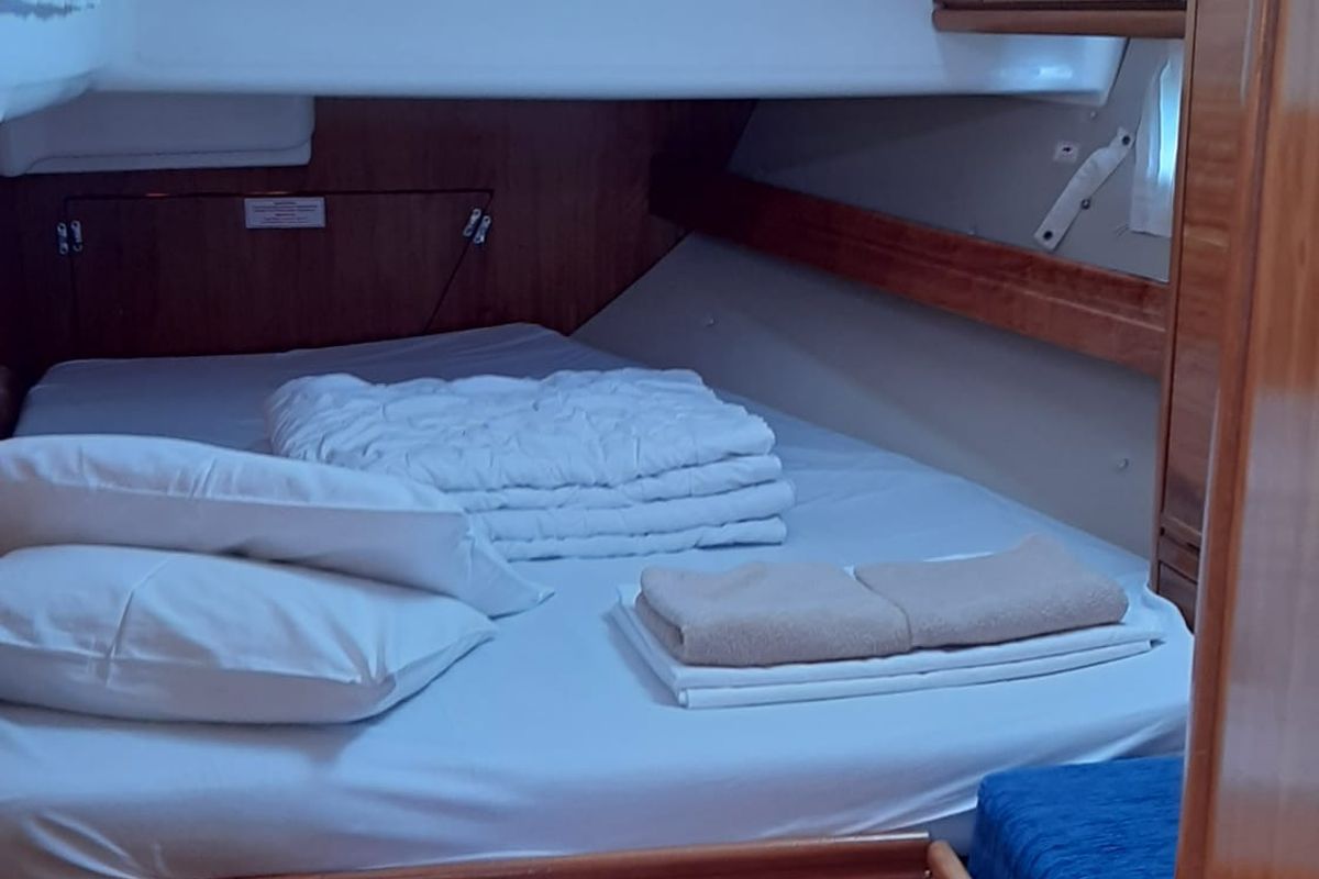 Cabin on Barolo I, a Bavaria 50 sailboat at Grad Trogir, Croatia