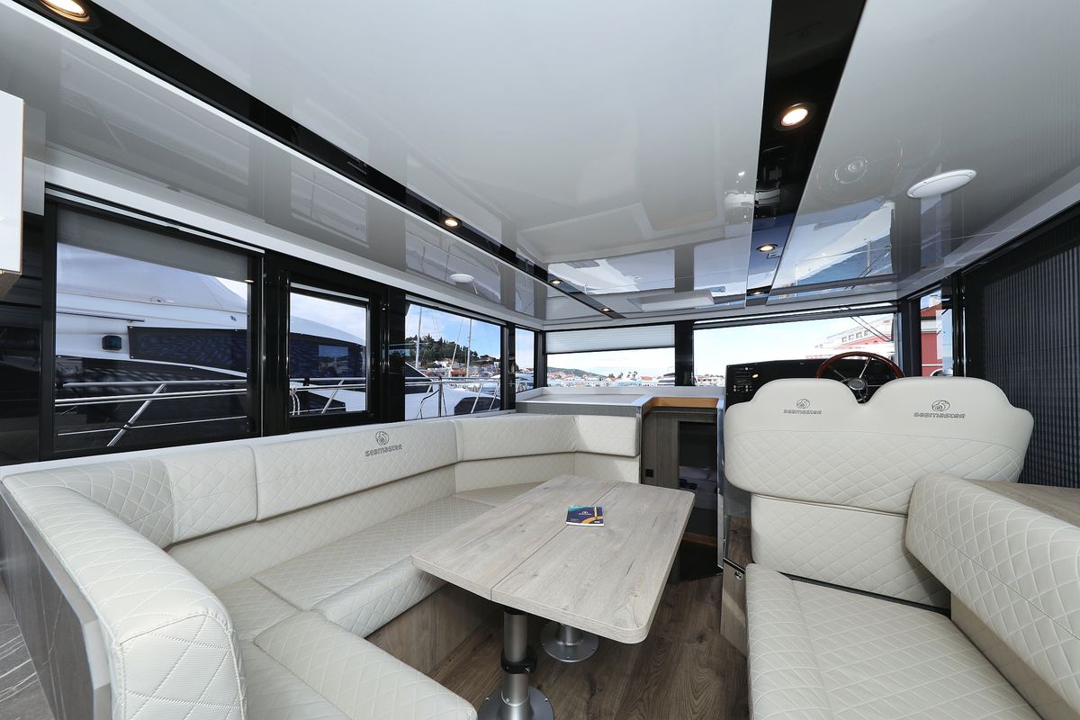 Salon of Mackata, a Cobra Yachts Seamaster 45 yacht at Grad Vodice, Croatia