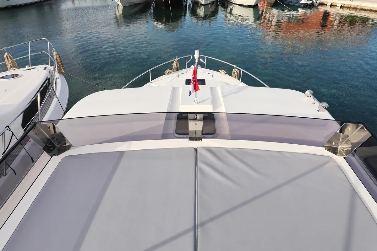 Deck of Mackata, a Cobra Yachts Seamaster 45 yacht at Grad Vodice, Croatia
