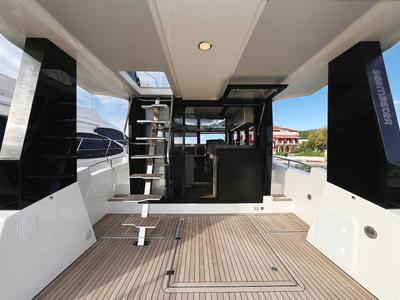 Deck of Mackata, a Cobra Yachts Seamaster 45 yacht at Grad Vodice, Croatia