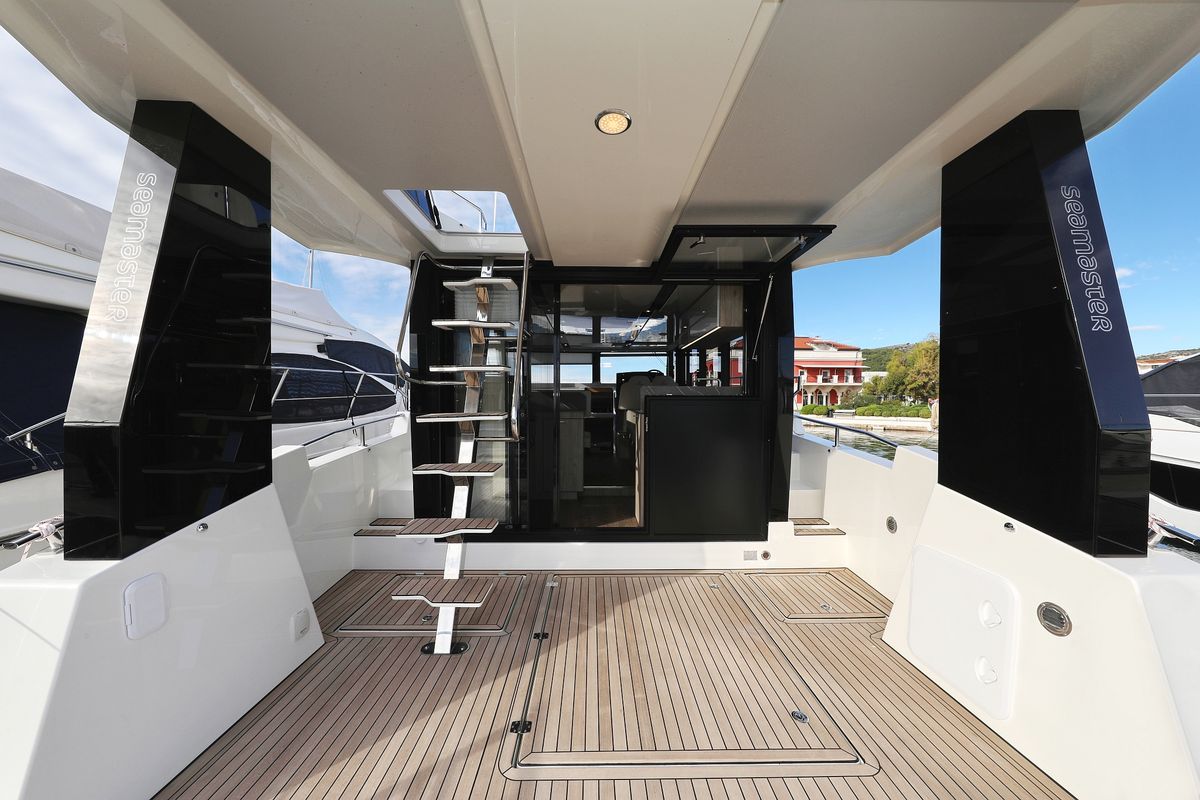 Deck of Mackata, a Cobra Yachts Seamaster 45 yacht at Grad Vodice, Croatia