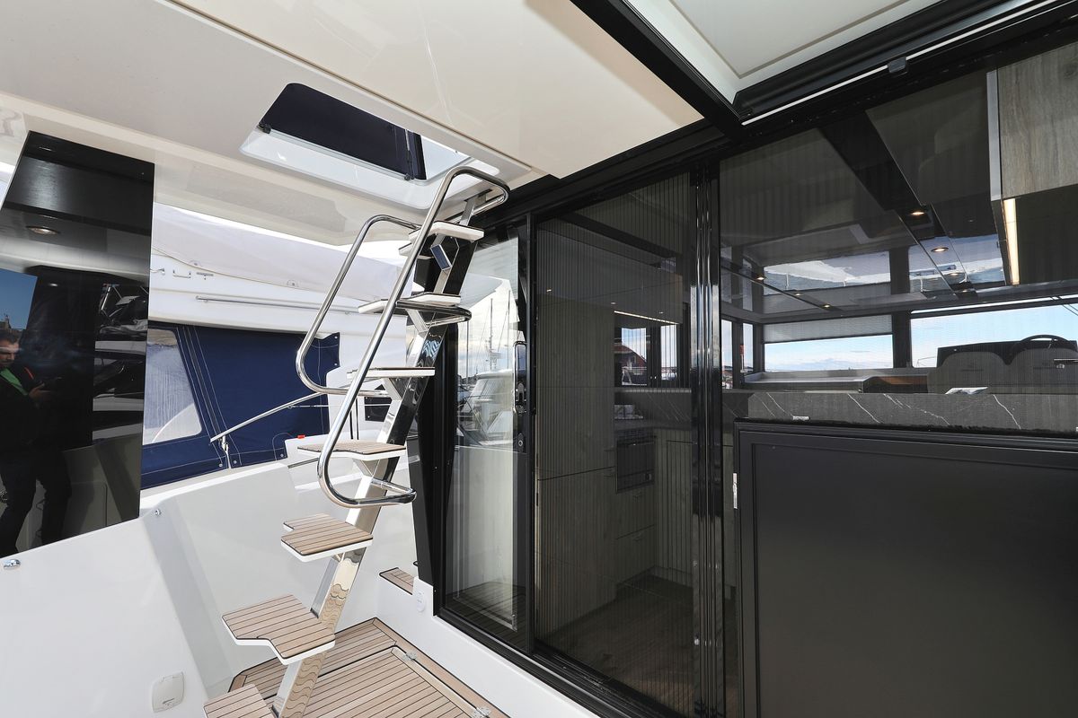 Deck of Mackata, a Cobra Yachts Seamaster 45 yacht at Grad Vodice, Croatia