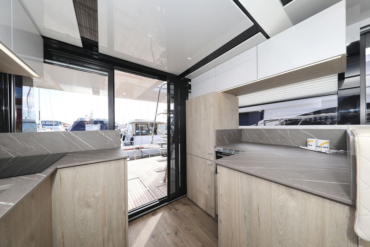 Salon of Mackata, a Cobra Yachts Seamaster 45 yacht at Grad Vodice, Croatia