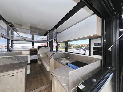 Cockpit of Mackata, a Cobra Yachts Seamaster 45 yacht at Grad Vodice, Croatia