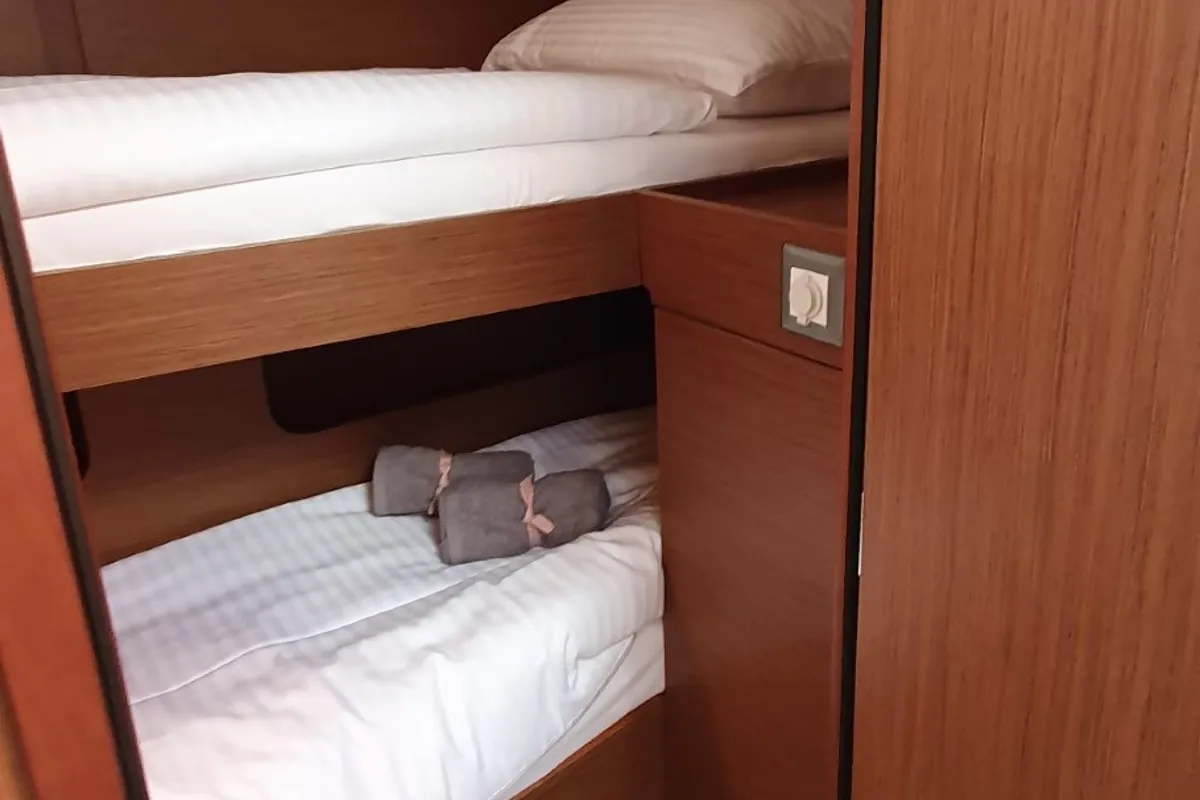 Cabin on Dommie, a Beneteau Oceanis 46.1 sailboat at Split, Croatia