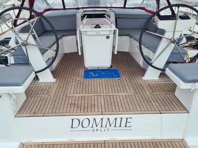 Cockpit of Dommie, a Beneteau Oceanis 46.1 sailboat at Split, Croatia