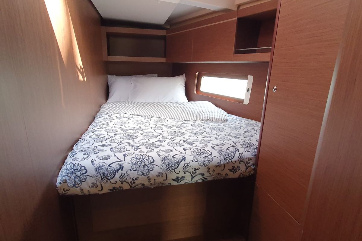Cabin on Dommie, a Beneteau Oceanis 46.1 sailboat at Split, Croatia