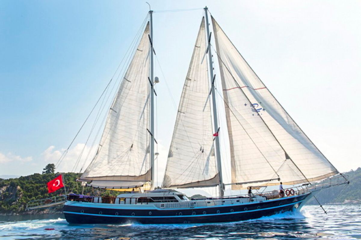 Exterior view of Perla Del Mar II, a Unknown M/S Perla Del Mar II yacht at Marmaris, Turkey