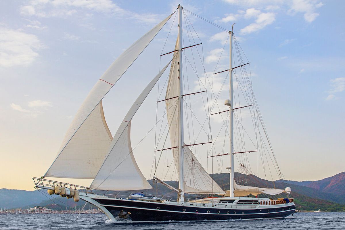 Exterior view of Perla Del Mar II, a Unknown M/S Perla Del Mar II yacht at Marmaris, Turkey