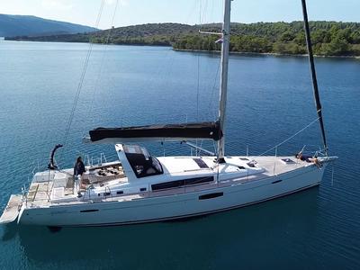 Exterior view of Eol I, a Beneteau Oceanis 60 sailboat at Split, Croatia