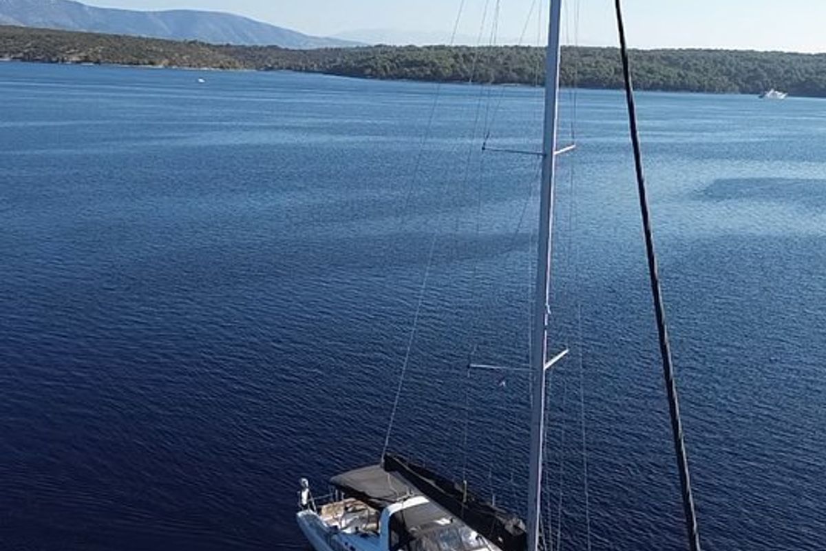 Exterior view of Eol I, a Beneteau Oceanis 60 sailboat at Split, Croatia