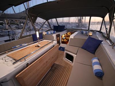 Deck of Pisces, a Beneteau Oceanis 51.1 sailboat at Jezera, Croatia