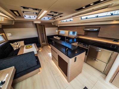 Salon of Eywa, a Hanse Yachts Hanse 588 sailboat at Grad Kaštela, Croatia