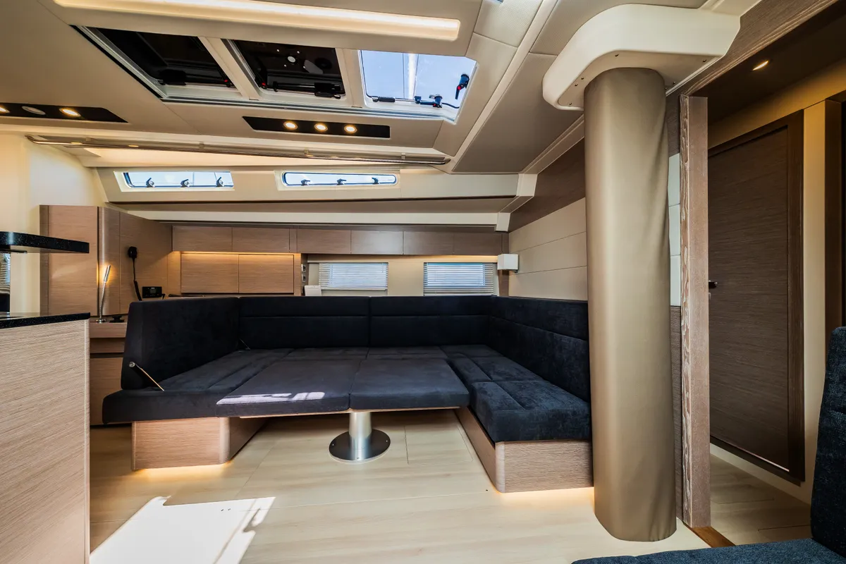 Salon of Eywa, a Hanse Yachts Hanse 588 sailboat at Grad Kaštela, Croatia