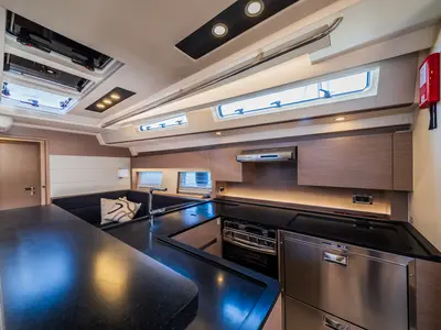 Galley of Eywa, a Hanse Yachts Hanse 588 sailboat at Grad Kaštela, Croatia