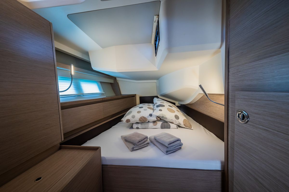 Cabin on Eywa, a Hanse Yachts Hanse 588 sailboat at Grad Kaštela, Croatia