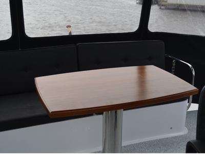 Deck of Drait 133, a De Drait Advantage 38 motorboat at Drachten, Netherlands