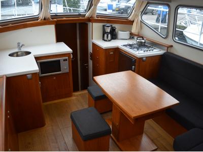 Salon of Drait 133, a De Drait Advantage 38 motorboat at Drachten, Netherlands