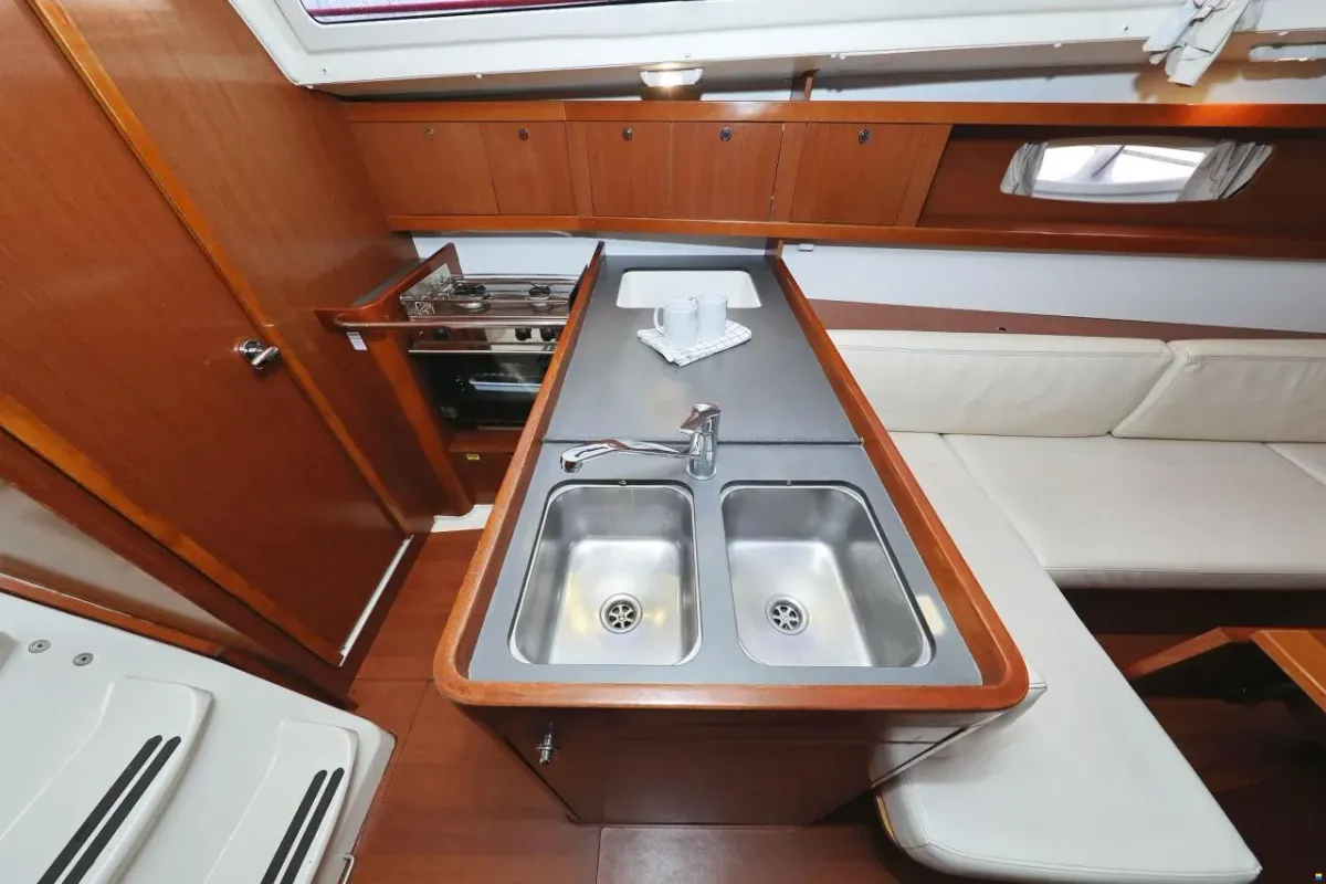 Galley of Star Elisabeth , a Beneteau Oceanis 34 sailboat at Punat, Croatia