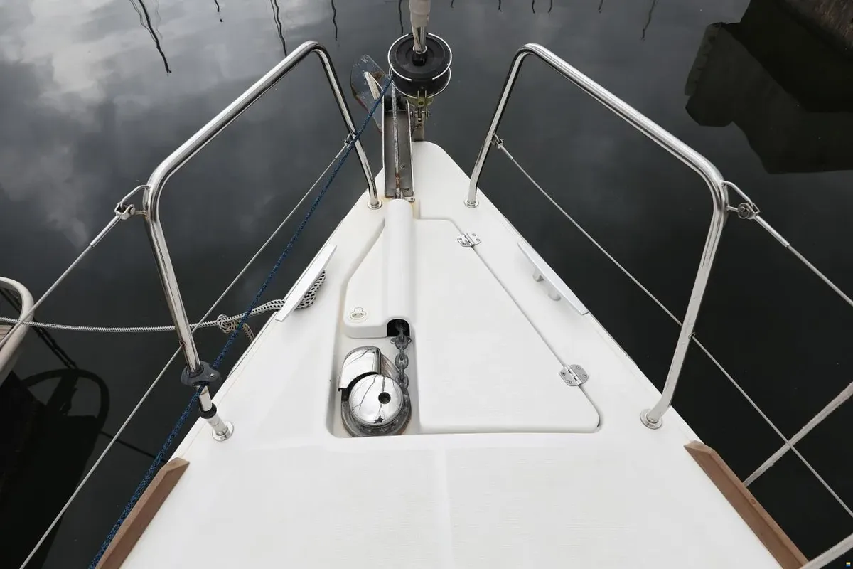 Deck of Star Elisabeth , a Beneteau Oceanis 34 sailboat at Punat, Croatia