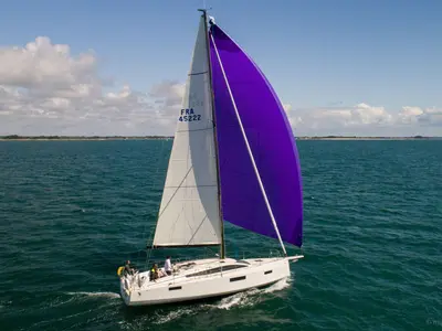 Exterior view of Freeride, a RM Yachts RM 1180 sailboat at Port de Bormes-les-Mimosas, France