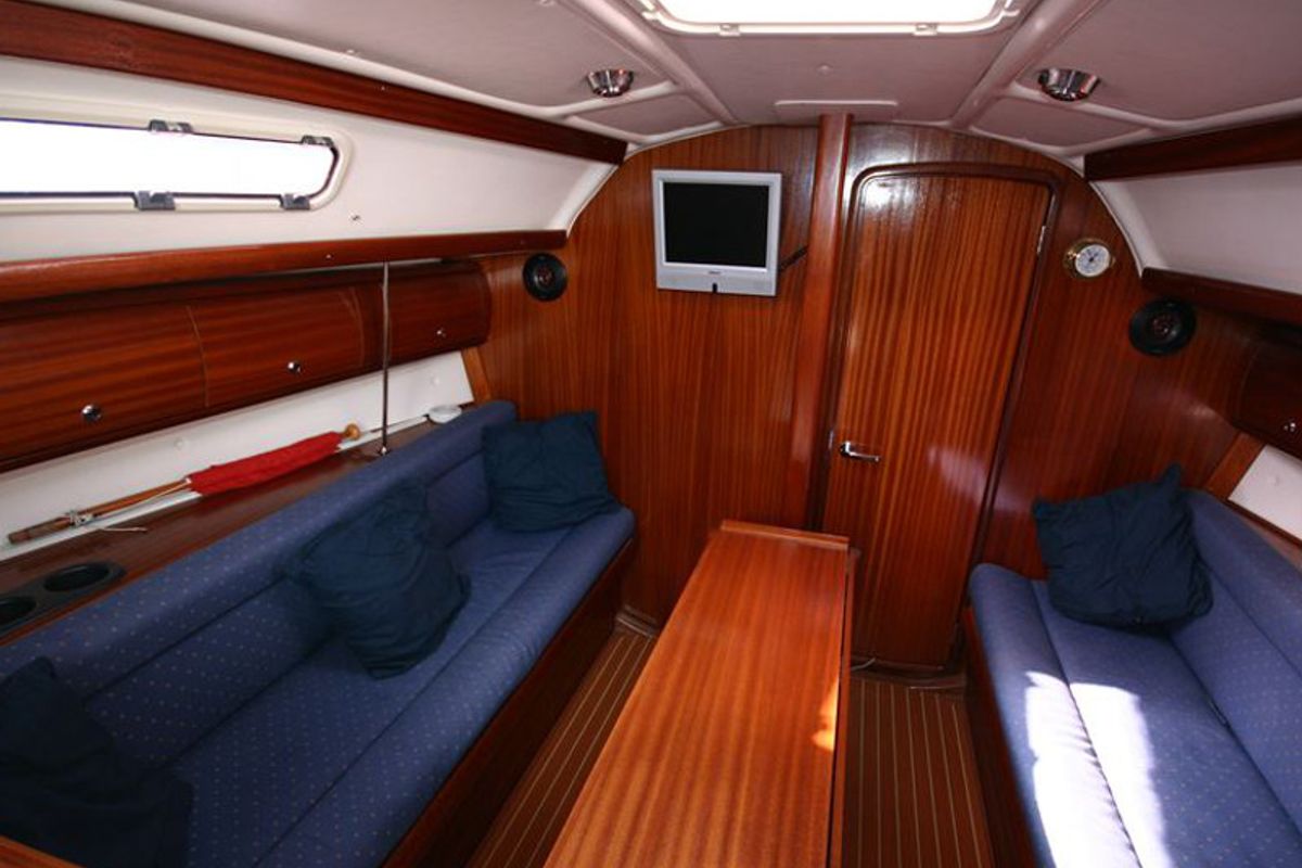 Salon of Elizabet, a Bavaria 32 sailboat at Grad Biograd na Moru, Croatia