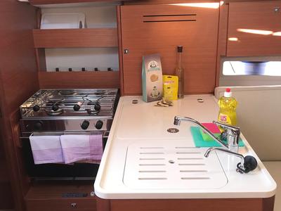 Cabin on Mio, a Dufour 310 GL sailboat at Primošten, Croatia