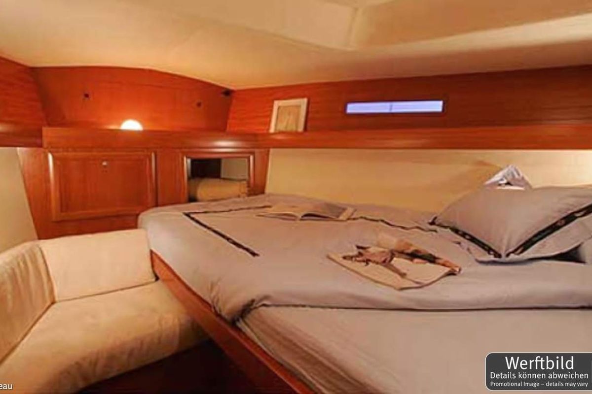 Cabin on Nausicaa, a Dufour 365 GL sailboat at Barth, Germany