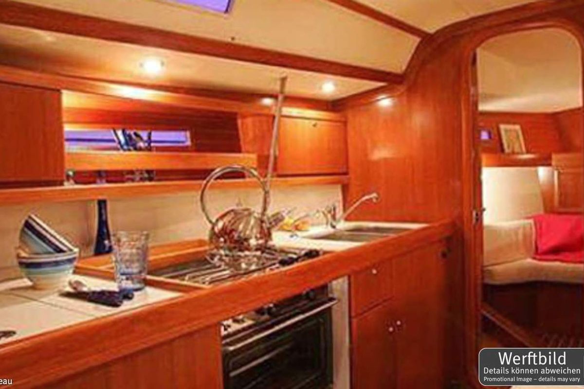 Galley of Nausicaa, a Dufour 365 GL sailboat at Barth, Germany