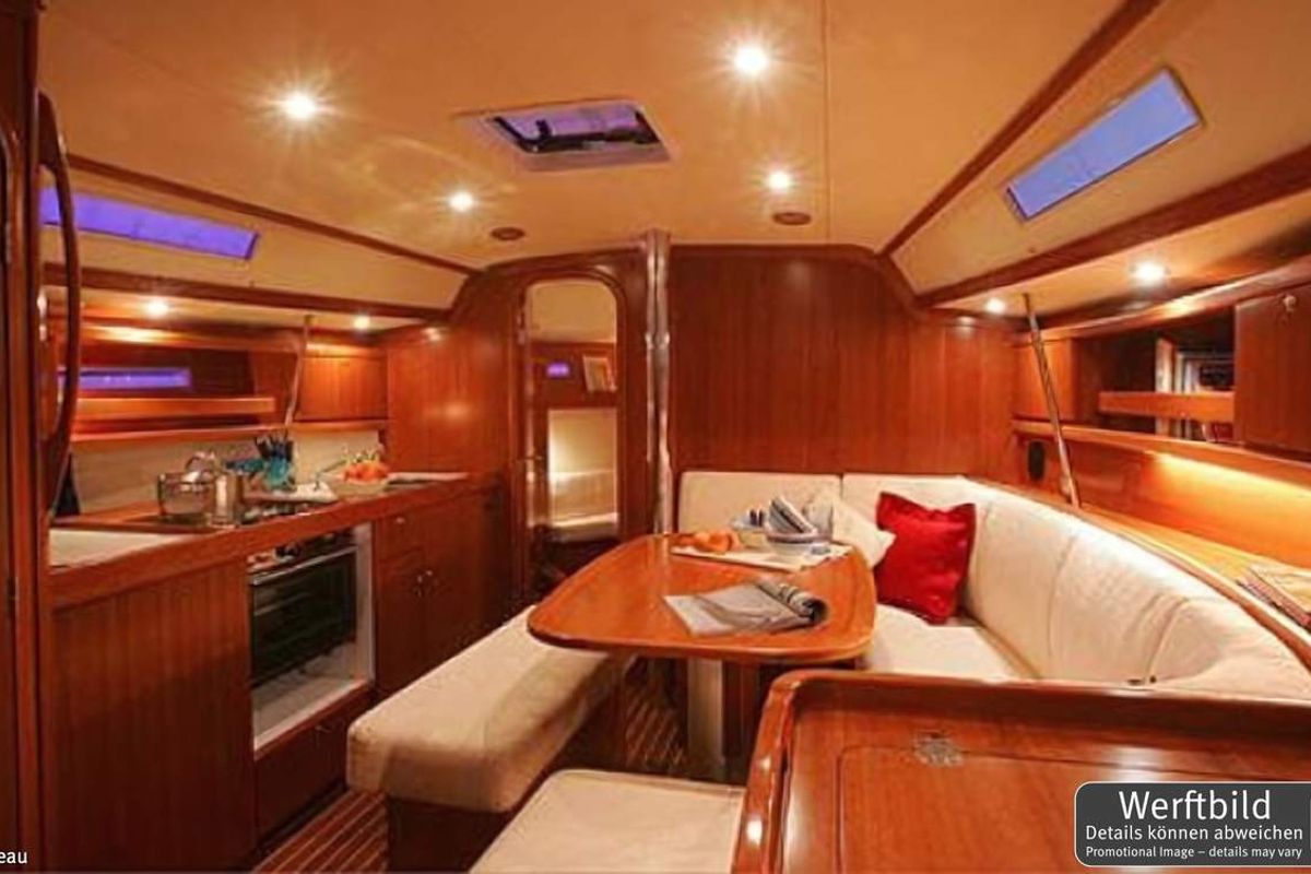 Salon of Nausicaa, a Dufour 365 GL sailboat at Barth, Germany