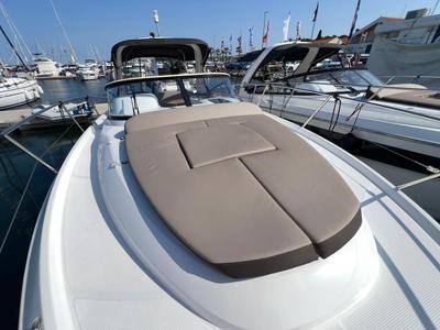 Deck of Roma, a Bavaria S29+ motorboat at Grad Biograd na Moru, Croatia