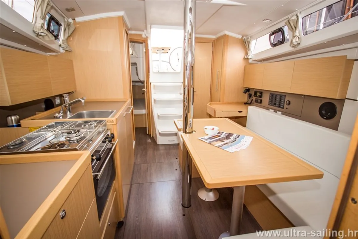 Galley of GASTON, a Beneteau Oceanis 35 sailboat at Split, Croatia
