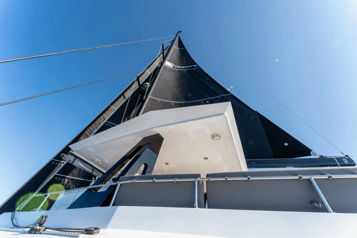 Exterior view of HANI I , a Gulet Catamaran catamaran at Lavreotiki Municipal Unit, Greece