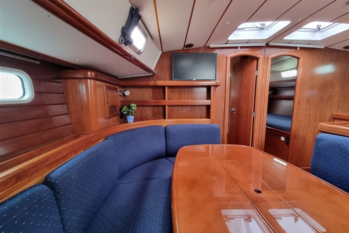 Salon of White Lady, a Beneteau 50 sailboat at Grad Pula, Croatia