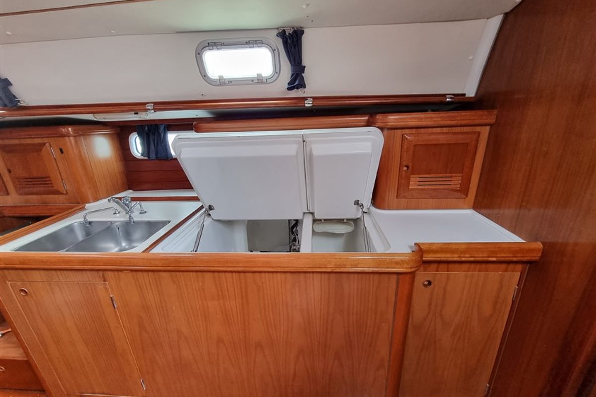 Galley of White Lady, a Beneteau 50 sailboat at Grad Pula, Croatia