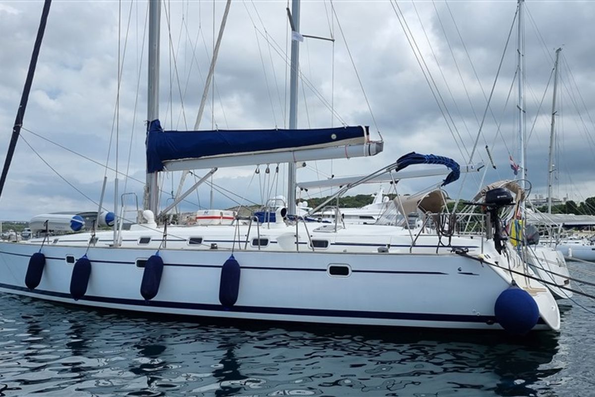 Exterior view of White Lady, a Beneteau 50 sailboat at Grad Pula, Croatia