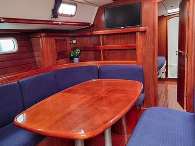 Salon of White Lady, a Beneteau 50 sailboat at Grad Pula, Croatia