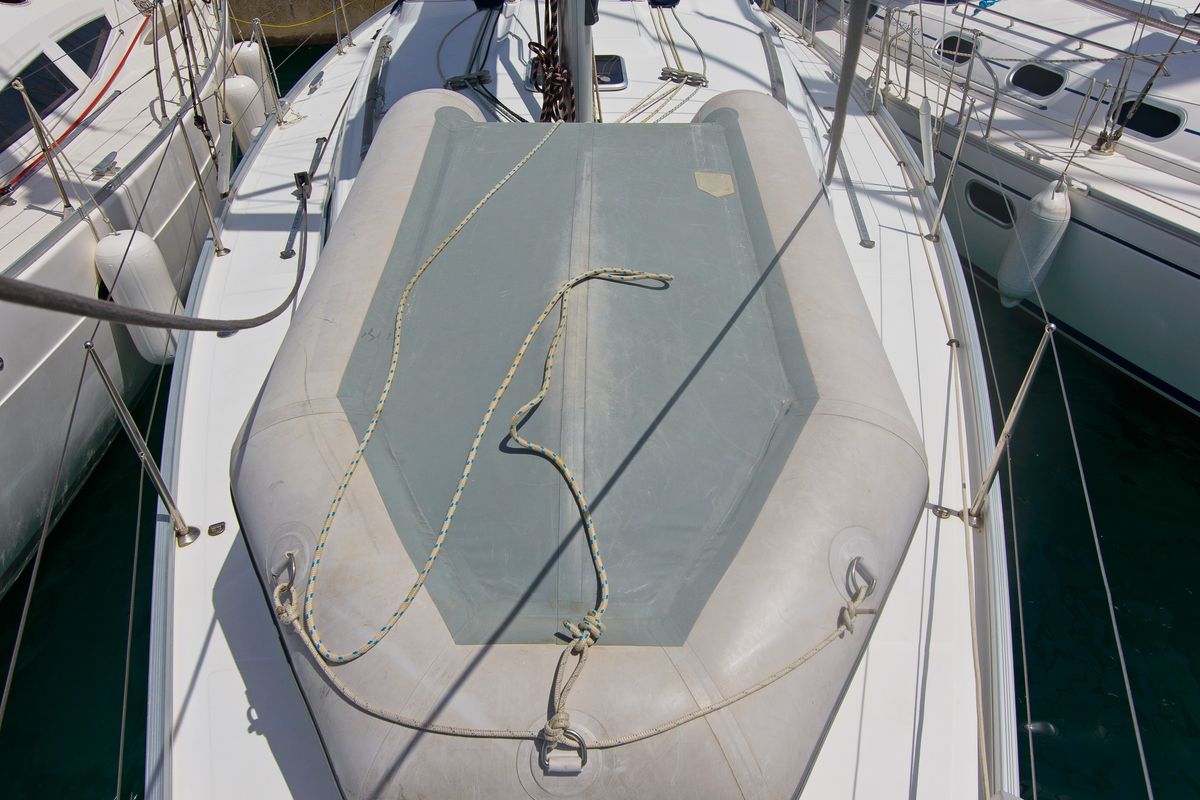 Deck of Helena, a Beneteau Cyclades 39.3 sailboat at Betina, Croatia