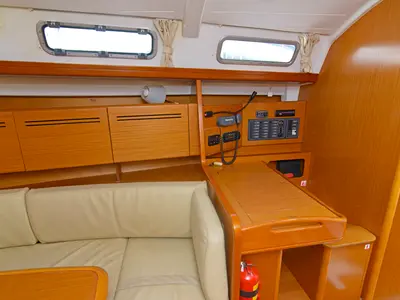 Salon of Helena, a Beneteau Cyclades 39.3 sailboat at Betina, Croatia