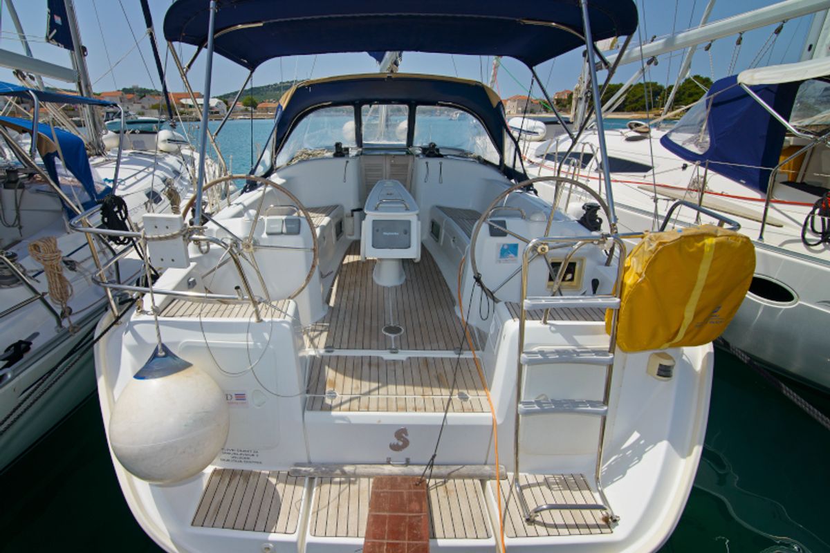 Exterior view of Helena, a Beneteau Cyclades 39.3 sailboat at Betina, Croatia