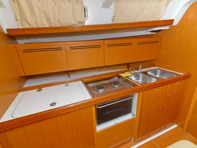 Galley of Helena, a Beneteau Cyclades 39.3 sailboat at Betina, Croatia