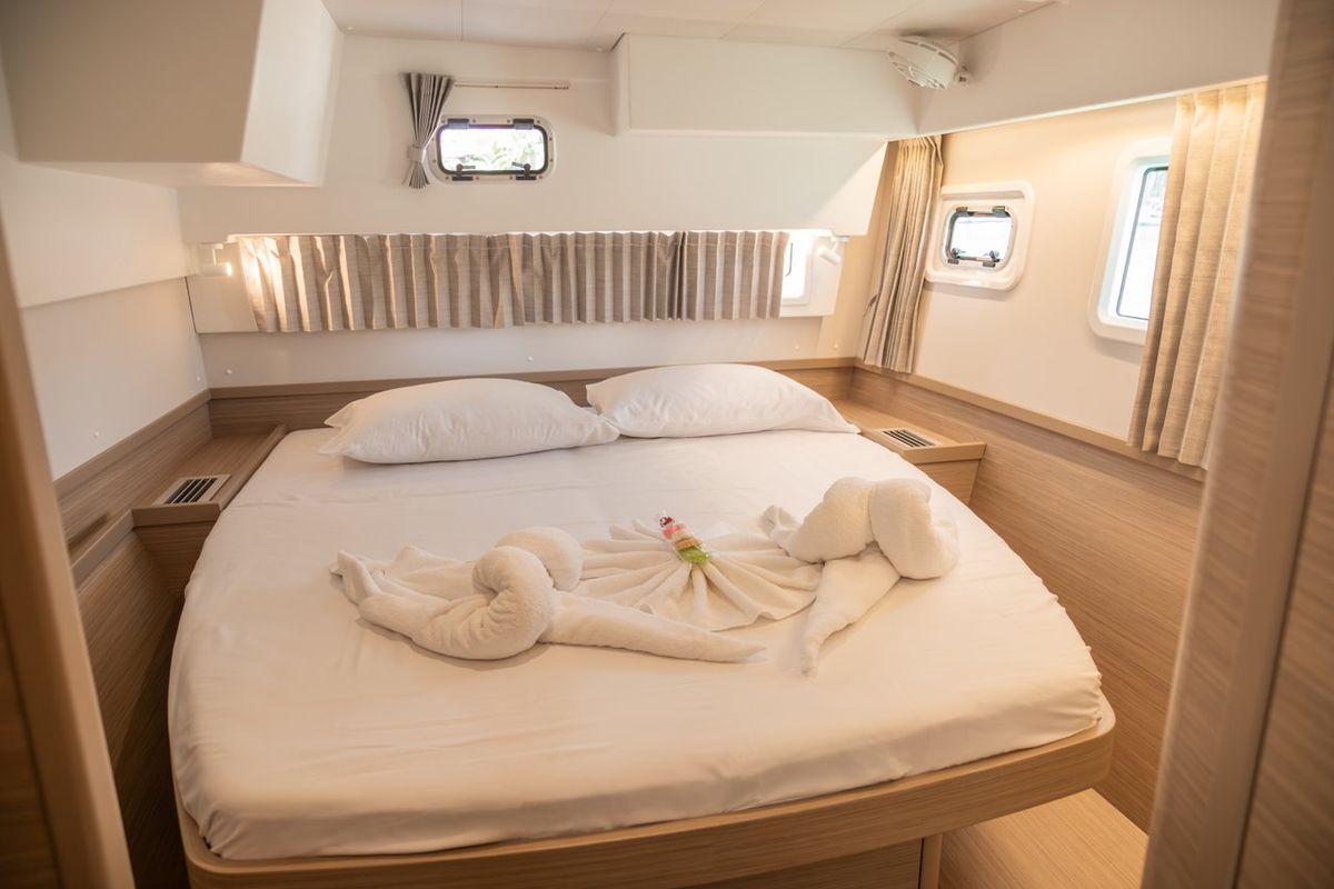 Cabin on Vanessa, a Lagoon 42 catamaran at Seychelles, Eden Island Marina, Seychelles