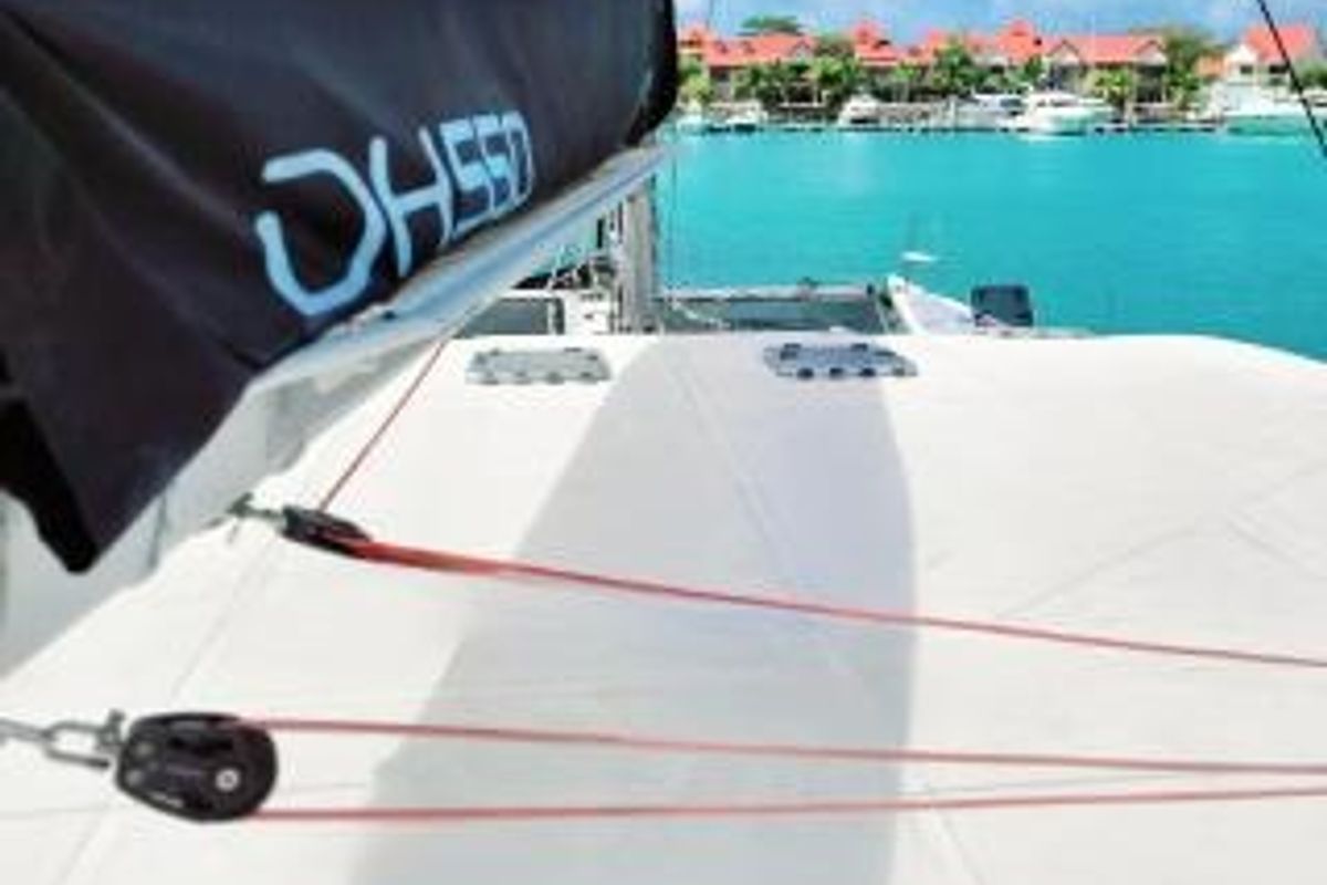 Valerie, a Sea Tribe Yachts Sea-Tribe DH550 catamaran at Seychelles, Mahe, Seychelles