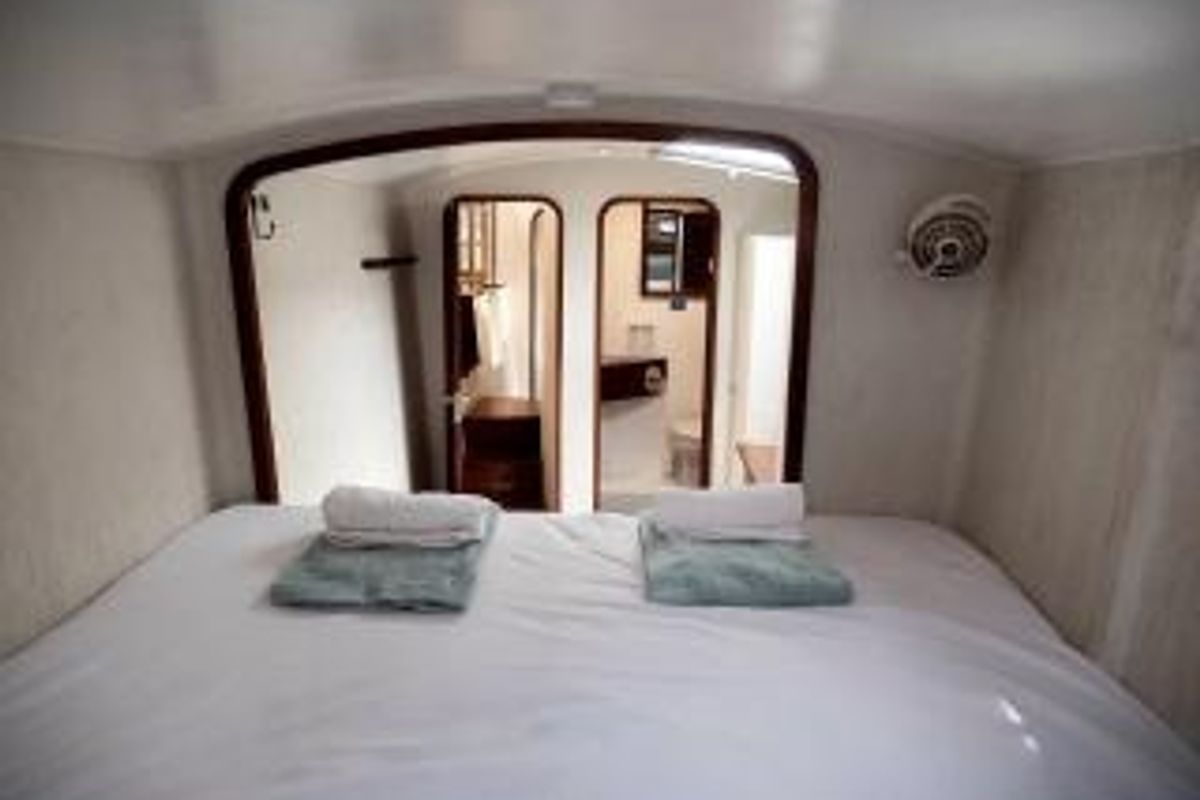 Cabin on Valerie, a Sea Tribe Yachts Sea-Tribe DH550 catamaran at Seychelles, Mahe, Seychelles